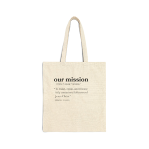 "Our Mission" Canvas Shopper